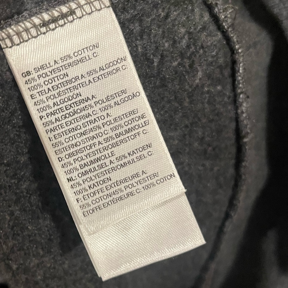 The North Face Hoodie Gray Purple Pullover Pockets Vertical Logo Size S - Picture 6 of 9